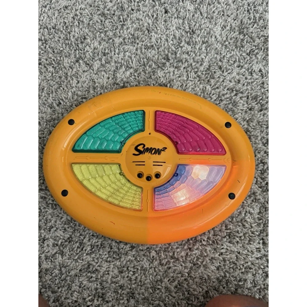 Simon 2 Electronic Memory Matching Game Hasbro Double-Sided Works Perfectly